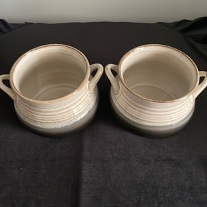 2 Roscher stoneware pots